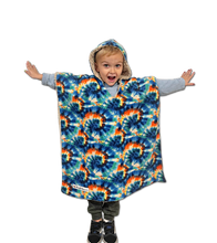 Load image into Gallery viewer, Car Seat Poncho Car Crash Tested Tie Dye Teddy Reversible
