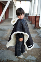 Load image into Gallery viewer, Car Seat Poncho - Car Crash Tested and CPSC Compliant - Black Sherpa