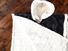 Load image into Gallery viewer, Car Seat Poncho - Car Crash Tested and CPSC Compliant - Black Sherpa