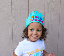 Load image into Gallery viewer, Kids Alphabet Crown – Light Turquoise Felt Toy with 60+ Reusable Letters for Learning & Play