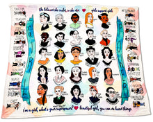 Load image into Gallery viewer, Girl Power Learning Blanket® (50" x 60") – Educational Blanket Featuring Women in History, Careers & Professions – Inspiring Gift for Girls