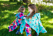 Load image into Gallery viewer, Car Seat Poncho - Car Crash Tested and CPSC Compliant - Florals & Mermaids