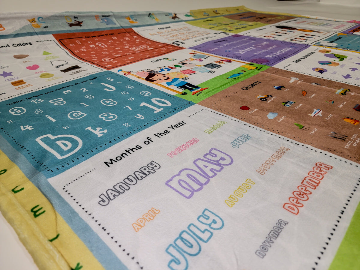 Kindergarten Learning Blanket for Kids Birdy Boutique & Fundraiser