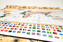 Load image into Gallery viewer, World Map Learning Blanket®, 50" x 60" Educational Blanket with Country Flags, Geography & Global Awareness Playmat for Kids