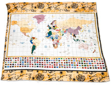 Load image into Gallery viewer, World Map Learning Blanket®, 50" x 60" Educational Blanket with Country Flags, Geography & Global Awareness Playmat for Kids