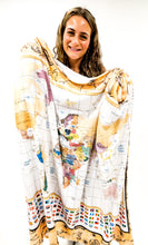 Load image into Gallery viewer, World Map Learning Blanket®, 50" x 60" Educational Blanket with Country Flags, Geography & Global Awareness Playmat for Kids