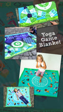 Load image into Gallery viewer, Yoga Poses & Games Activity Blanket for Kids (50" x 60") – Reversible Learning Mat with Yoga, Meditation, and Interactive Games – Soft & Educational Travel Blanket