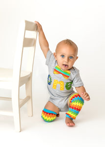 1st B-Day Boy Outfit- Colorful Monsters