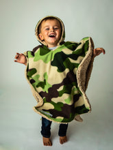Load image into Gallery viewer, Car Seat Poncho Car Crash Tested Camo Teddy Reversible WITH Pocket