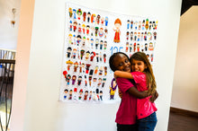 Load image into Gallery viewer, Children of the World Diversity Tapestry (55" x 37") – Educational Wall Hanging for Classrooms, Homeschool & Playrooms – 125 Cultural Illustrations
