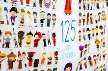 Load image into Gallery viewer, Children of the World Diversity Tapestry (55" x 37") – Educational Wall Hanging for Classrooms, Homeschool & Playrooms – 125 Cultural Illustrations