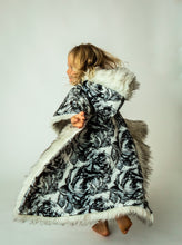 Load image into Gallery viewer, Car Seat Poncho Faux Fur and Flowers with Pocket
