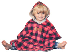 Load image into Gallery viewer, Car Seat Poncho - Lumberjack Buffalo Plaid &amp; Antlers