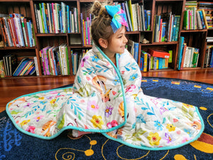 Weighted Blanket for Kids 5 lbs 55"x42" for Children 40 to 60 pounds Flower Pattern