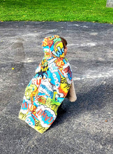 Load image into Gallery viewer, Car Seat Poncho Car Crash Tested Comic Hero Teddy Reversible