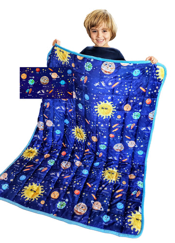 Planets Weighted Blanket for Kids 5 lbs 55