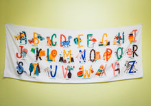 Load image into Gallery viewer, Alphabet Pictures Tapestry for Kids Educational Letters Words