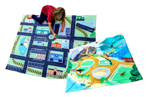 City Block Play Town Dino Exhibit Playmat Learning Blanket