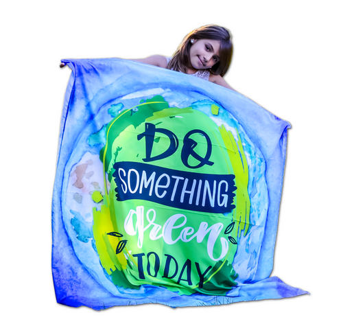 Do Something Green for Earth Motivational Tapestry Wall Hanging