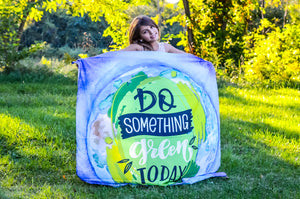 Do Something Green for Earth Motivational Tapestry Wall Hanging