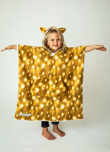 Car Seat Poncho Fawn with Ears Reversible WITH Pocket