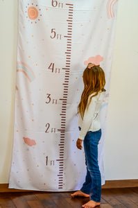 Height Chart Measurement Rainbow Tapestry Wall Hanging