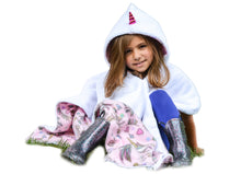 Load image into Gallery viewer, Car Seat Poncho - Halloween Costume - Magical Unicorns